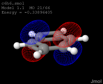 benzene HOMO (Spartan)